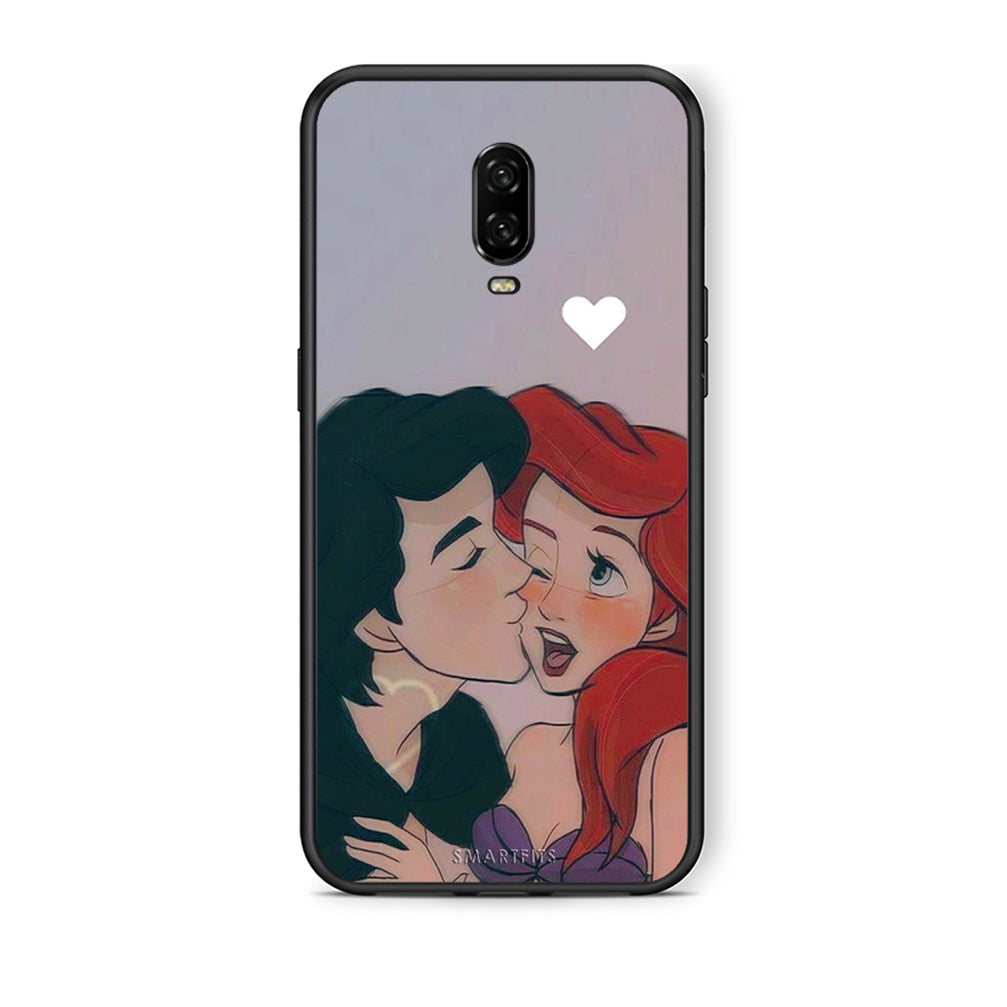 OnePlus 6T Mermaid Love Θήκη Αγίου Βαλεντίνου από τη Smartfits με σχέδιο στο πίσω μέρος και μαύρο περίβλημα | Smartphone case with colorful back and black bezels by Smartfits