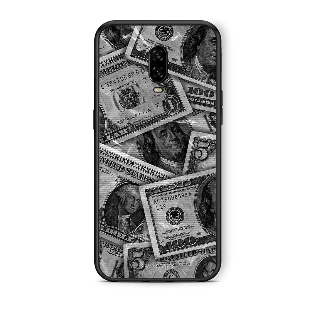 OnePlus 6T Money Dollars θήκη από τη Smartfits με σχέδιο στο πίσω μέρος και μαύρο περίβλημα | Smartphone case with colorful back and black bezels by Smartfits