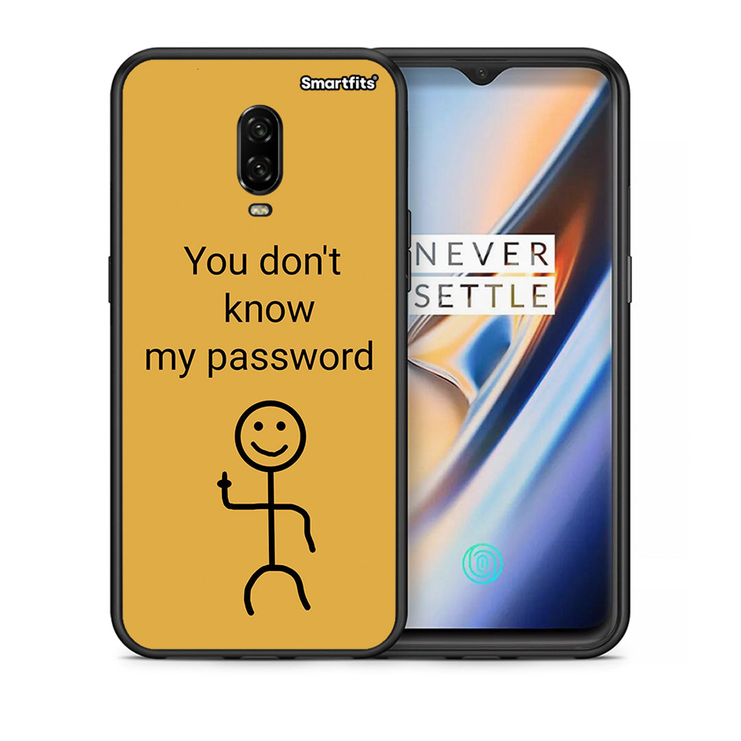 Θήκη OnePlus 6T My Password από τη Smartfits με σχέδιο στο πίσω μέρος και μαύρο περίβλημα | OnePlus 6T My Password case with colorful back and black bezels