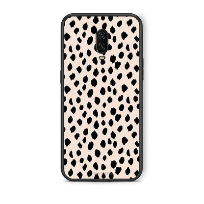 OnePlus 6T New Polka Dots θήκη από τη Smartfits με σχέδιο στο πίσω μέρος και μαύρο περίβλημα | Smartphone case with colorful back and black bezels by Smartfits