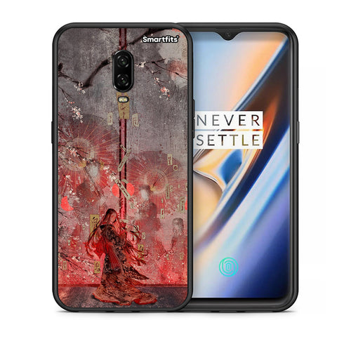 Θήκη OnePlus 6T Nezuko Kamado από τη Smartfits με σχέδιο στο πίσω μέρος και μαύρο περίβλημα | OnePlus 6T Nezuko Kamado case with colorful back and black bezels