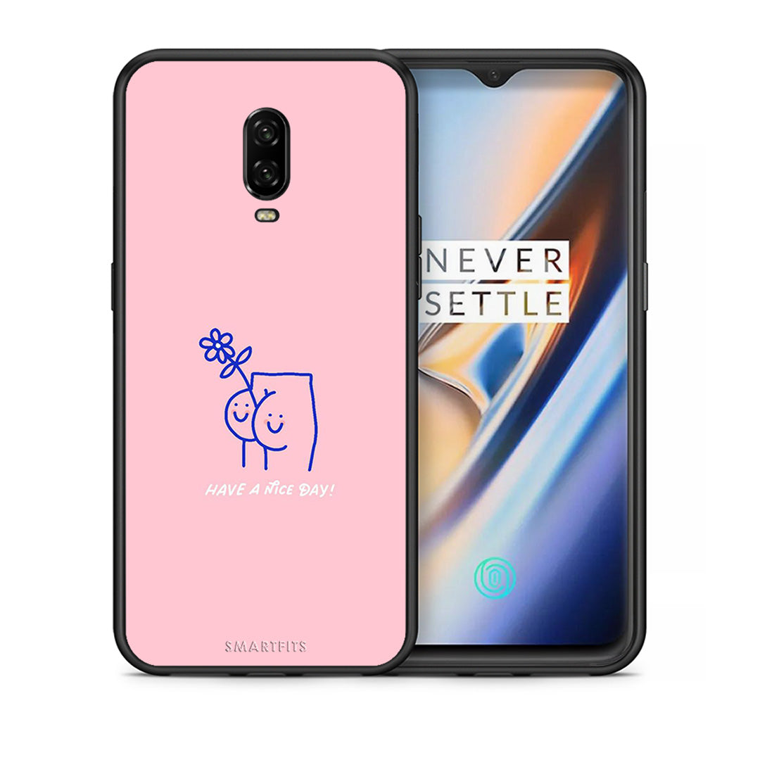 Θήκη OnePlus 6T Nice Day από τη Smartfits με σχέδιο στο πίσω μέρος και μαύρο περίβλημα | OnePlus 6T Nice Day case with colorful back and black bezels