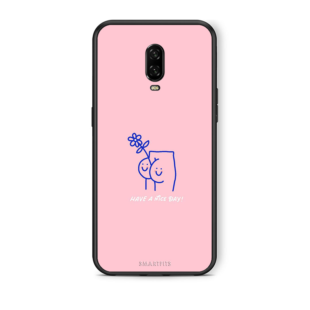 OnePlus 6T Nice Day θήκη από τη Smartfits με σχέδιο στο πίσω μέρος και μαύρο περίβλημα | Smartphone case with colorful back and black bezels by Smartfits