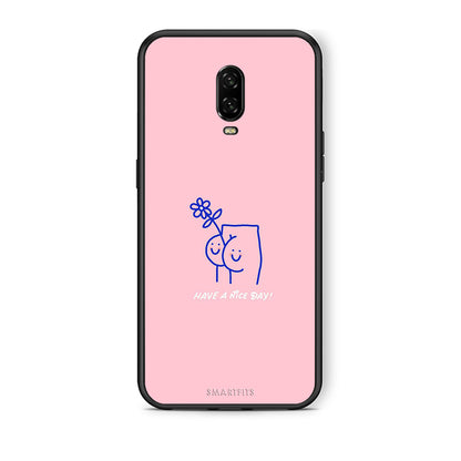 OnePlus 6T Nice Day θήκη από τη Smartfits με σχέδιο στο πίσω μέρος και μαύρο περίβλημα | Smartphone case with colorful back and black bezels by Smartfits