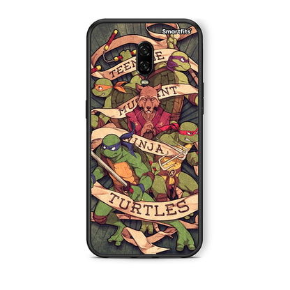 OnePlus 6T Ninja Turtles θήκη από τη Smartfits με σχέδιο στο πίσω μέρος και μαύρο περίβλημα | Smartphone case with colorful back and black bezels by Smartfits