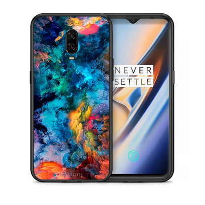 Θήκη OnePlus 6T Crayola Paint από τη Smartfits με σχέδιο στο πίσω μέρος και μαύρο περίβλημα | OnePlus 6T Crayola Paint case with colorful back and black bezels