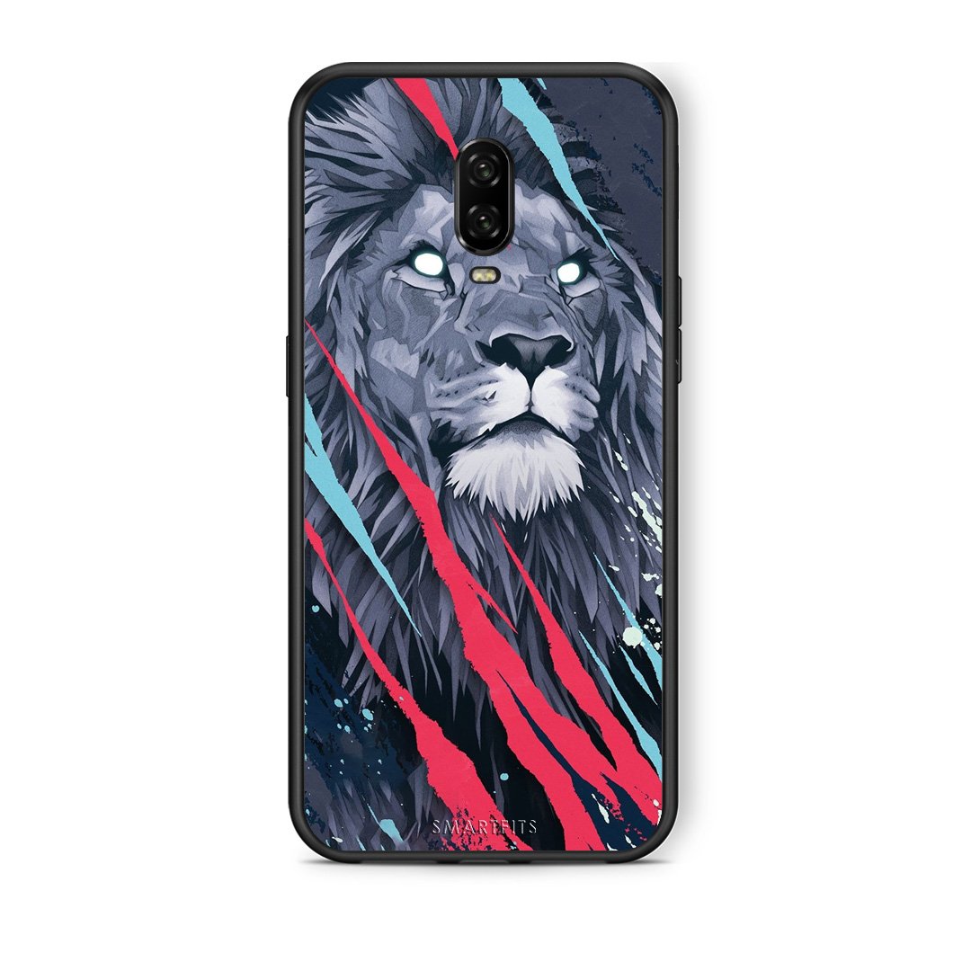 4 - OnePlus 6T Lion Designer PopArt case, cover, bumper