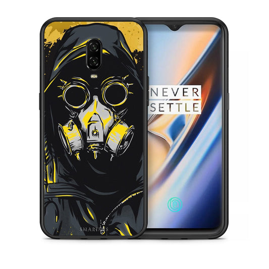 Θήκη OnePlus 6T Mask PopArt από τη Smartfits με σχέδιο στο πίσω μέρος και μαύρο περίβλημα | OnePlus 6T Mask PopArt case with colorful back and black bezels