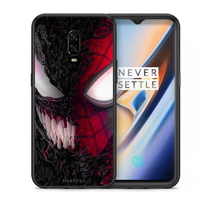Θήκη OnePlus 6T SpiderVenom PopArt από τη Smartfits με σχέδιο στο πίσω μέρος και μαύρο περίβλημα | OnePlus 6T SpiderVenom PopArt case with colorful back and black bezels