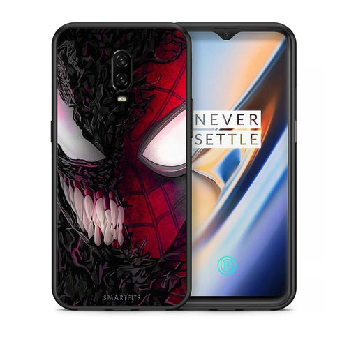 Θήκη OnePlus 6T SpiderVenom PopArt από τη Smartfits με σχέδιο στο πίσω μέρος και μαύρο περίβλημα | OnePlus 6T SpiderVenom PopArt case with colorful back and black bezels