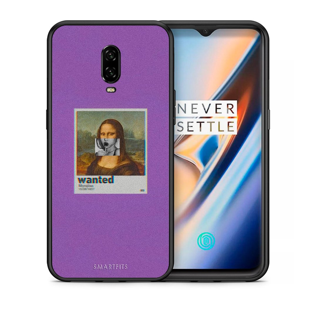Θήκη OnePlus 6T Monalisa Popart από τη Smartfits με σχέδιο στο πίσω μέρος και μαύρο περίβλημα | OnePlus 6T Monalisa Popart case with colorful back and black bezels