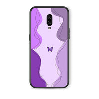 Thumbnail for OnePlus 6T Purple Mariposa Θήκη Αγίου Βαλεντίνου από τη Smartfits με σχέδιο στο πίσω μέρος και μαύρο περίβλημα | Smartphone case with colorful back and black bezels by Smartfits