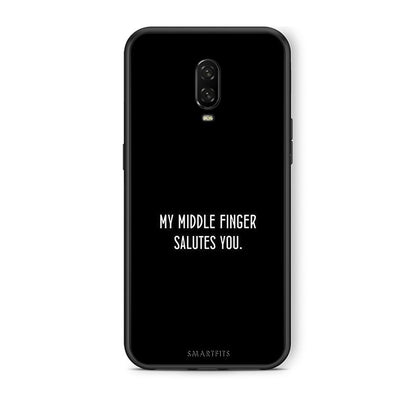 OnePlus 6T Salute θήκη από τη Smartfits με σχέδιο στο πίσω μέρος και μαύρο περίβλημα | Smartphone case with colorful back and black bezels by Smartfits