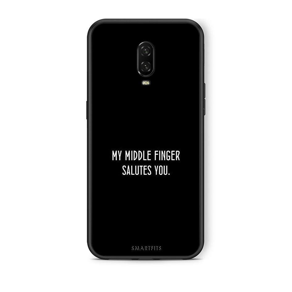 OnePlus 6T Salute θήκη από τη Smartfits με σχέδιο στο πίσω μέρος και μαύρο περίβλημα | Smartphone case with colorful back and black bezels by Smartfits