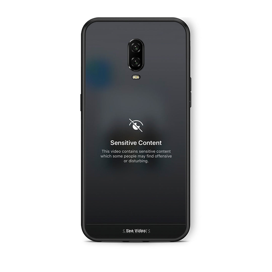 OnePlus 6T Sensitive Content θήκη από τη Smartfits με σχέδιο στο πίσω μέρος και μαύρο περίβλημα | Smartphone case with colorful back and black bezels by Smartfits