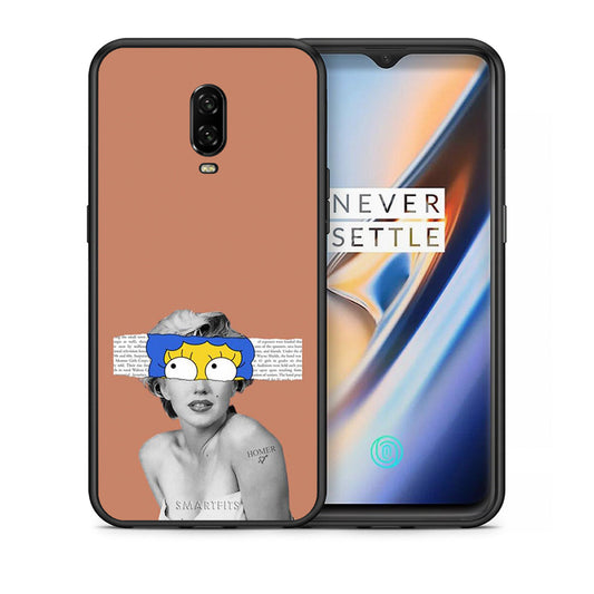 Θήκη OnePlus 6T Sim Merilyn από τη Smartfits με σχέδιο στο πίσω μέρος και μαύρο περίβλημα | OnePlus 6T Sim Merilyn case with colorful back and black bezels