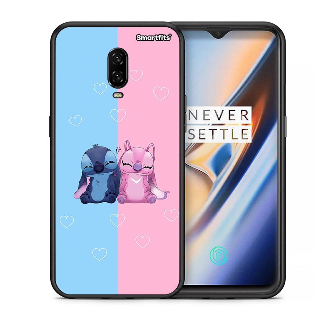 Θήκη OnePlus 6T Stitch And Angel από τη Smartfits με σχέδιο στο πίσω μέρος και μαύρο περίβλημα | OnePlus 6T Stitch And Angel case with colorful back and black bezels