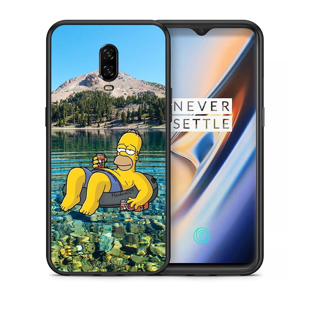 Θήκη OnePlus 6T Summer Happiness από τη Smartfits με σχέδιο στο πίσω μέρος και μαύρο περίβλημα | OnePlus 6T Summer Happiness case with colorful back and black bezels