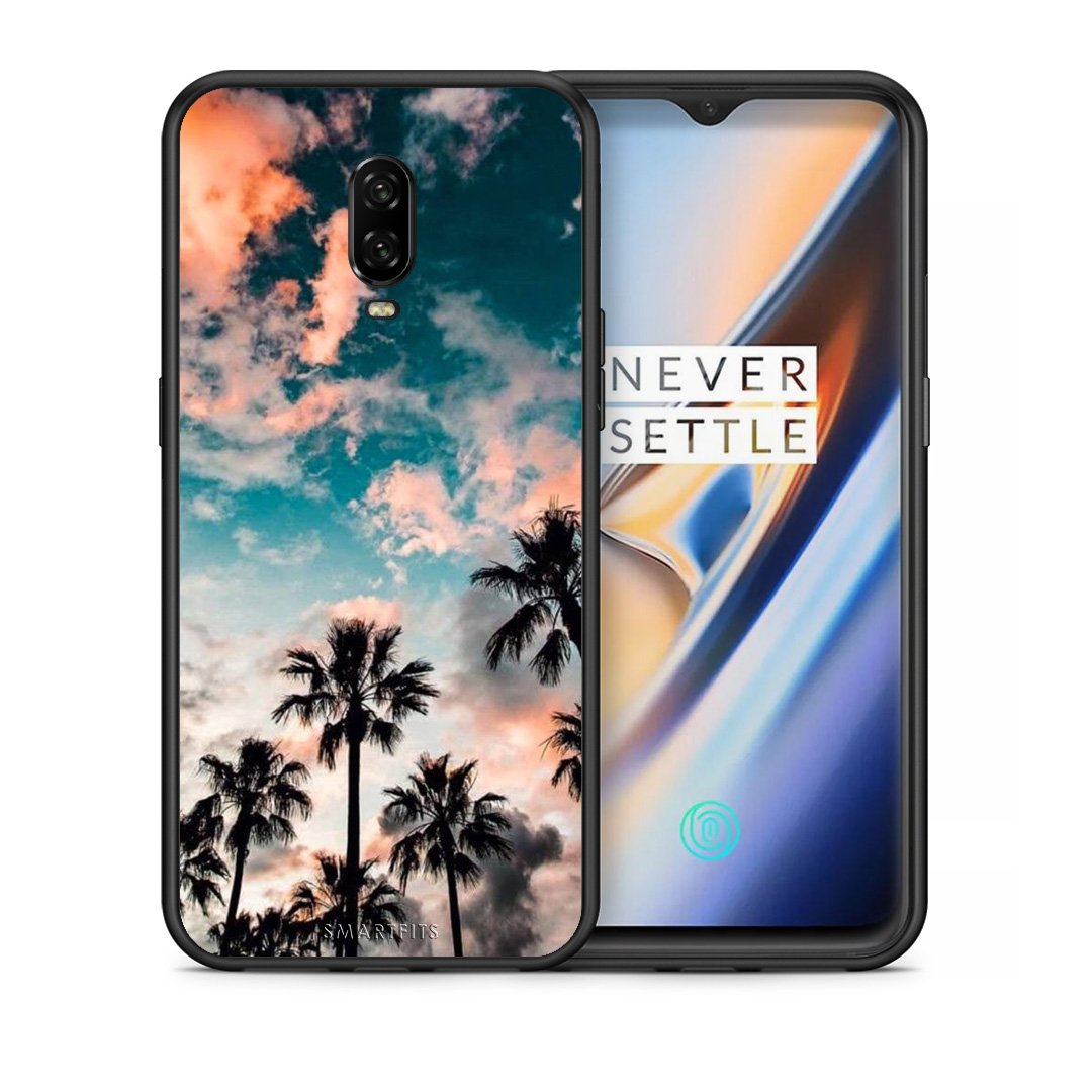 Θήκη OnePlus 6T Sky Summer από τη Smartfits με σχέδιο στο πίσω μέρος και μαύρο περίβλημα | OnePlus 6T Sky Summer case with colorful back and black bezels