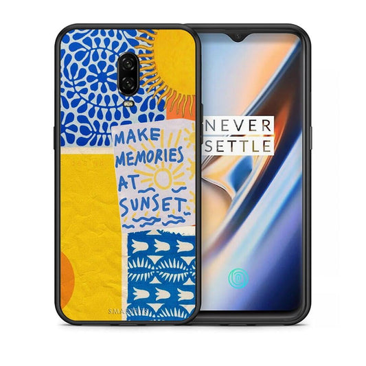 Θήκη OnePlus 6T Sunset Memories από τη Smartfits με σχέδιο στο πίσω μέρος και μαύρο περίβλημα | OnePlus 6T Sunset Memories case with colorful back and black bezels