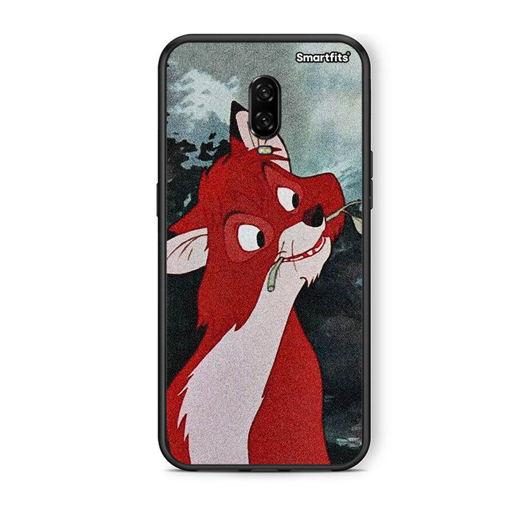 OnePlus 6T Tod And Vixey Love 1 θήκη από τη Smartfits με σχέδιο στο πίσω μέρος και μαύρο περίβλημα | Smartphone case with colorful back and black bezels by Smartfits