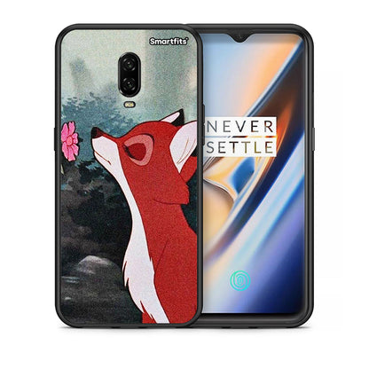Θήκη OnePlus 6T Tod And Vixey Love 2 από τη Smartfits με σχέδιο στο πίσω μέρος και μαύρο περίβλημα | OnePlus 6T Tod And Vixey Love 2 case with colorful back and black bezels