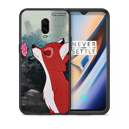 Θήκη OnePlus 6T Tod And Vixey Love 2 από τη Smartfits με σχέδιο στο πίσω μέρος και μαύρο περίβλημα | OnePlus 6T Tod And Vixey Love 2 case with colorful back and black bezels