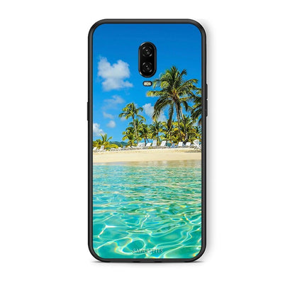 OnePlus 6T Tropical Vibes Θήκη από τη Smartfits με σχέδιο στο πίσω μέρος και μαύρο περίβλημα | Smartphone case with colorful back and black bezels by Smartfits