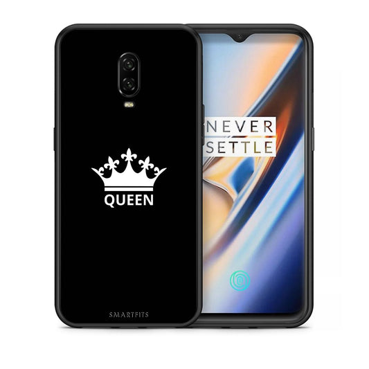 Θήκη OnePlus 6T Queen Valentine από τη Smartfits με σχέδιο στο πίσω μέρος και μαύρο περίβλημα | OnePlus 6T Queen Valentine case with colorful back and black bezels