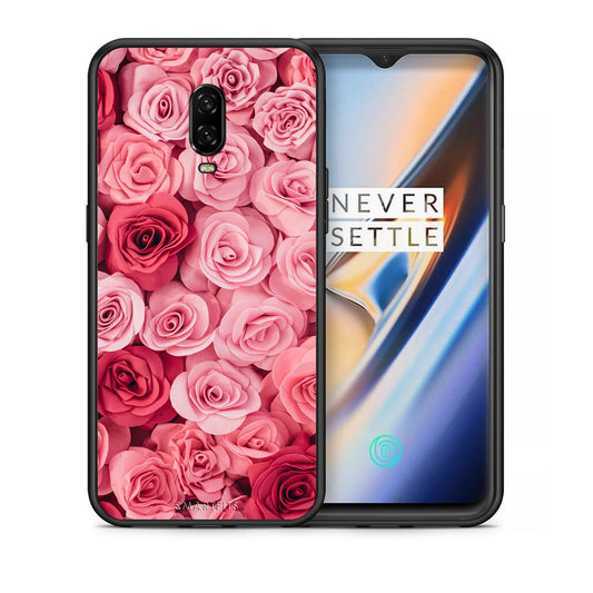 Θήκη OnePlus 6T RoseGarden Valentine από τη Smartfits με σχέδιο στο πίσω μέρος και μαύρο περίβλημα | OnePlus 6T RoseGarden Valentine case with colorful back and black bezels
