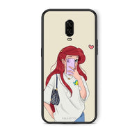 Thumbnail for OnePlus 6T Walking Mermaid Θήκη από τη Smartfits με σχέδιο στο πίσω μέρος και μαύρο περίβλημα | Smartphone case with colorful back and black bezels by Smartfits