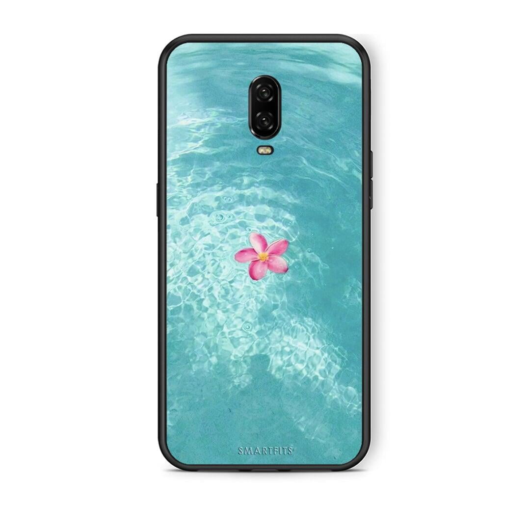 OnePlus 6T Water Flower Θήκη από τη Smartfits με σχέδιο στο πίσω μέρος και μαύρο περίβλημα | Smartphone case with colorful back and black bezels by Smartfits