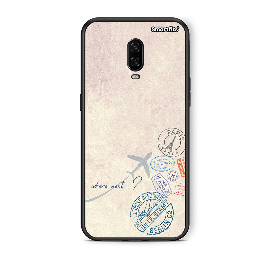 OnePlus 6T Where Next Θήκη από τη Smartfits με σχέδιο στο πίσω μέρος και μαύρο περίβλημα | Smartphone case with colorful back and black bezels by Smartfits