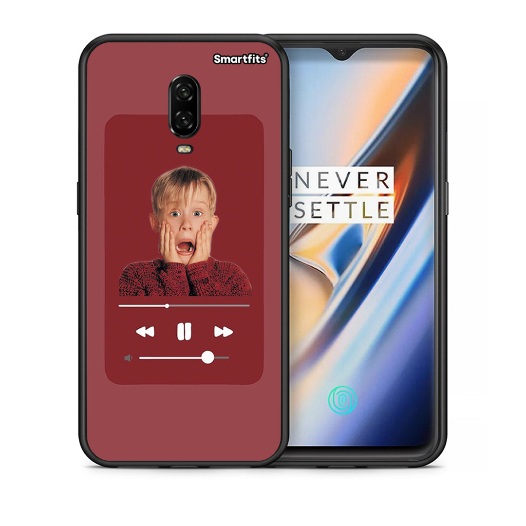 Θήκη OnePlus 6 Xmas Alone Music από τη Smartfits με σχέδιο στο πίσω μέρος και μαύρο περίβλημα | OnePlus 6 Xmas Alone Music case with colorful back and black bezels