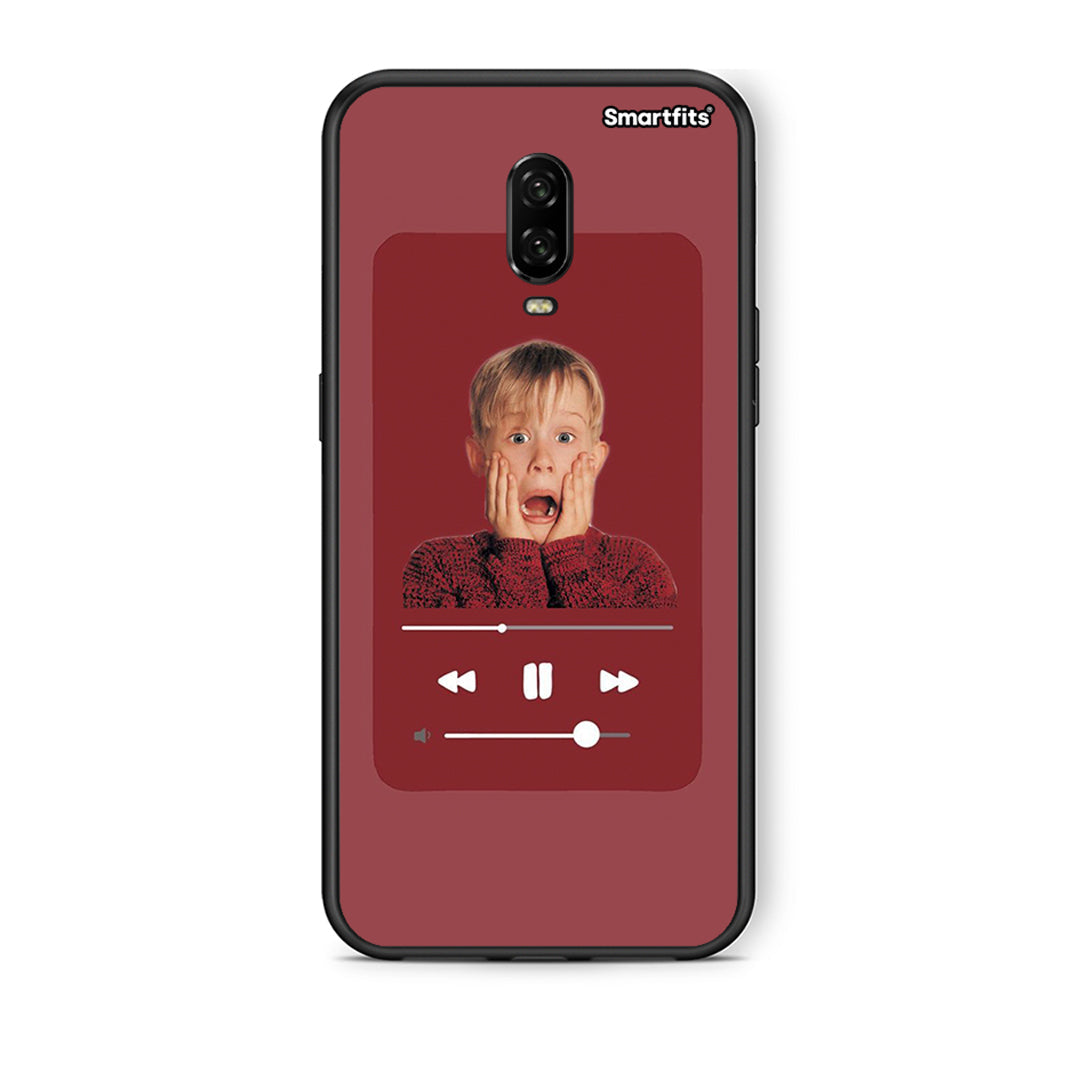 OnePlus 6 Xmas Alone Music θήκη από τη Smartfits με σχέδιο στο πίσω μέρος και μαύρο περίβλημα | Smartphone case with colorful back and black bezels by Smartfits