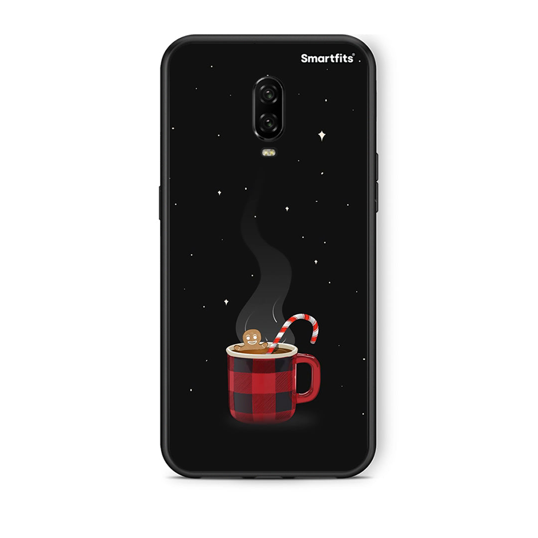 OnePlus 6T Xmas Bathing θήκη από τη Smartfits με σχέδιο στο πίσω μέρος και μαύρο περίβλημα | Smartphone case with colorful back and black bezels by Smartfits