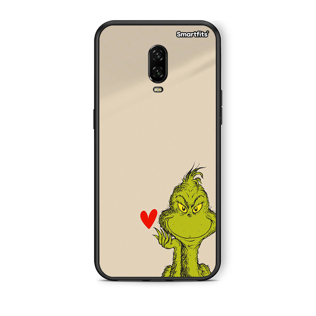 OnePlus 6T Xmas Grinch θήκη από τη Smartfits με σχέδιο στο πίσω μέρος και μαύρο περίβλημα | Smartphone case with colorful back and black bezels by Smartfits