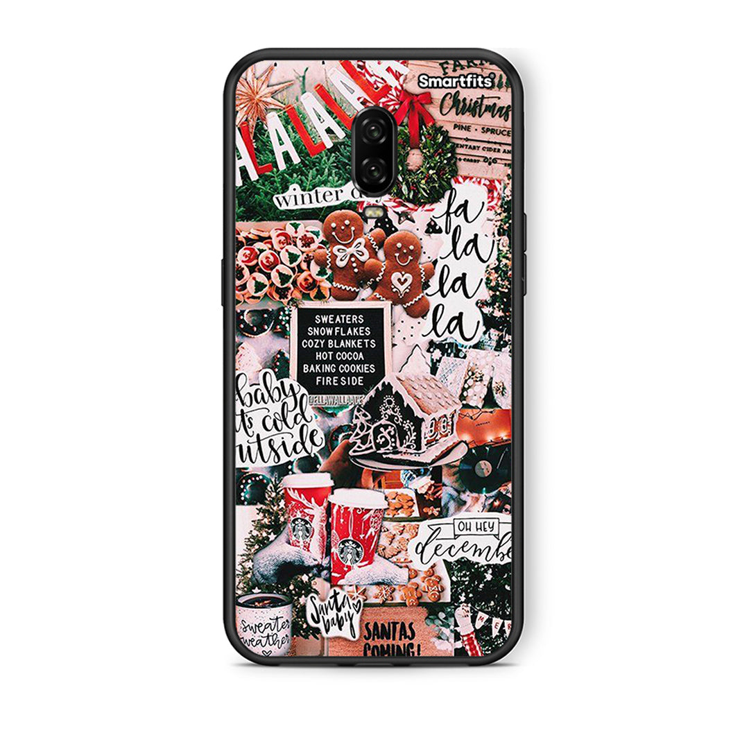 OnePlus 6 Xmas Habbits θήκη από τη Smartfits με σχέδιο στο πίσω μέρος και μαύρο περίβλημα | Smartphone case with colorful back and black bezels by Smartfits