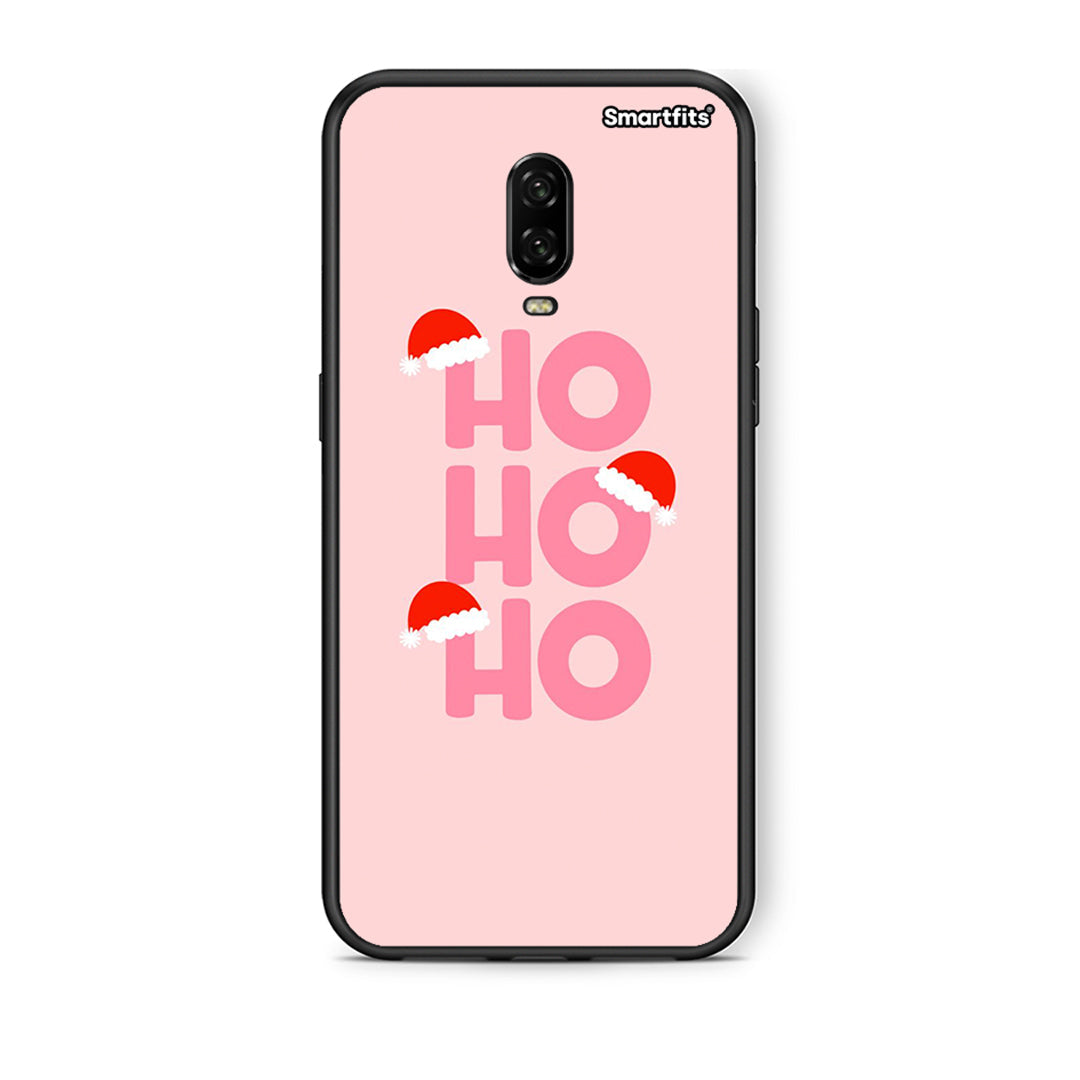 OnePlus 6 Xmas Ho Ho Ho θήκη από τη Smartfits με σχέδιο στο πίσω μέρος και μαύρο περίβλημα | Smartphone case with colorful back and black bezels by Smartfits