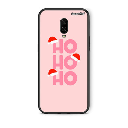OnePlus 6 Xmas Ho Ho Ho θήκη από τη Smartfits με σχέδιο στο πίσω μέρος και μαύρο περίβλημα | Smartphone case with colorful back and black bezels by Smartfits