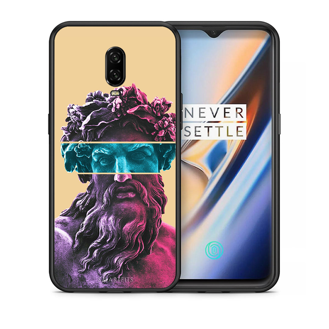 Θήκη Αγίου Βαλεντίνου OnePlus 6T Zeus Art από τη Smartfits με σχέδιο στο πίσω μέρος και μαύρο περίβλημα | OnePlus 6T Zeus Art case with colorful back and black bezels