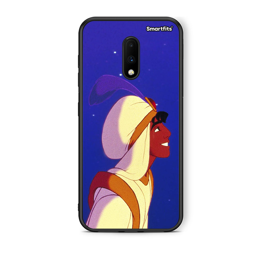 OnePlus 7 Alladin And Jasmine Love 1 θήκη από τη Smartfits με σχέδιο στο πίσω μέρος και μαύρο περίβλημα | Smartphone case with colorful back and black bezels by Smartfits