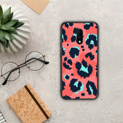 Animal Pink Leopard - OnePlus 7 θήκη