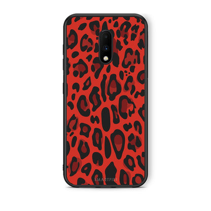 4 - OnePlus 7 Red Leopard Animal case, cover, bumper