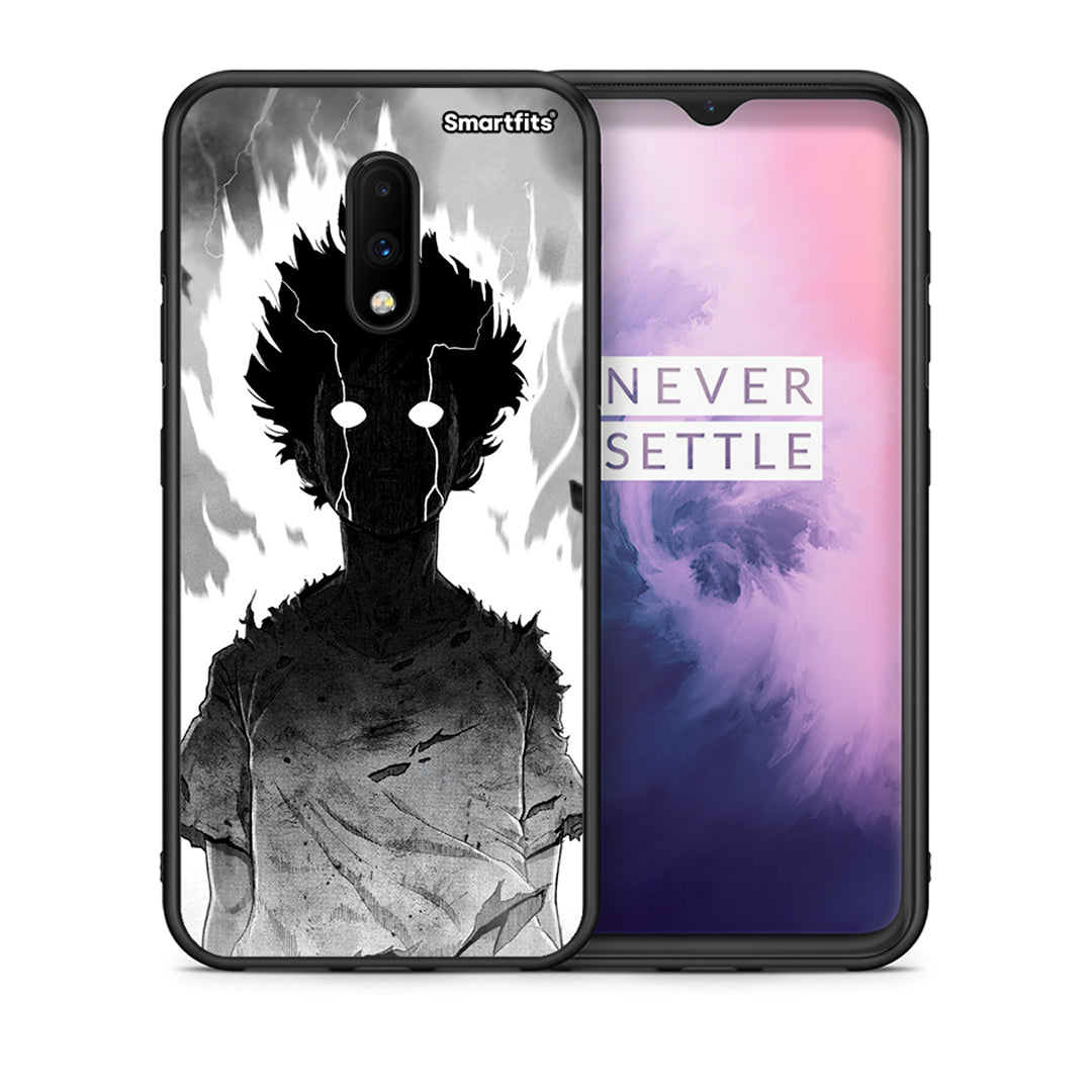 Θήκη OnePlus 7 Anime Boy από τη Smartfits με σχέδιο στο πίσω μέρος και μαύρο περίβλημα | OnePlus 7 Anime Boy case with colorful back and black bezels