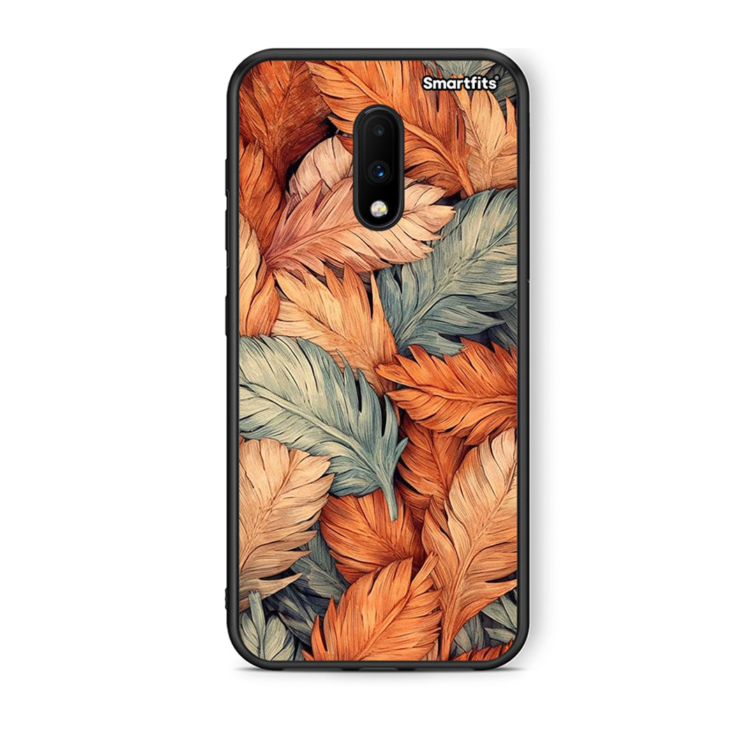 OnePlus 7 Autumn Leaves Θήκη από τη Smartfits με σχέδιο στο πίσω μέρος και μαύρο περίβλημα | Smartphone case with colorful back and black bezels by Smartfits