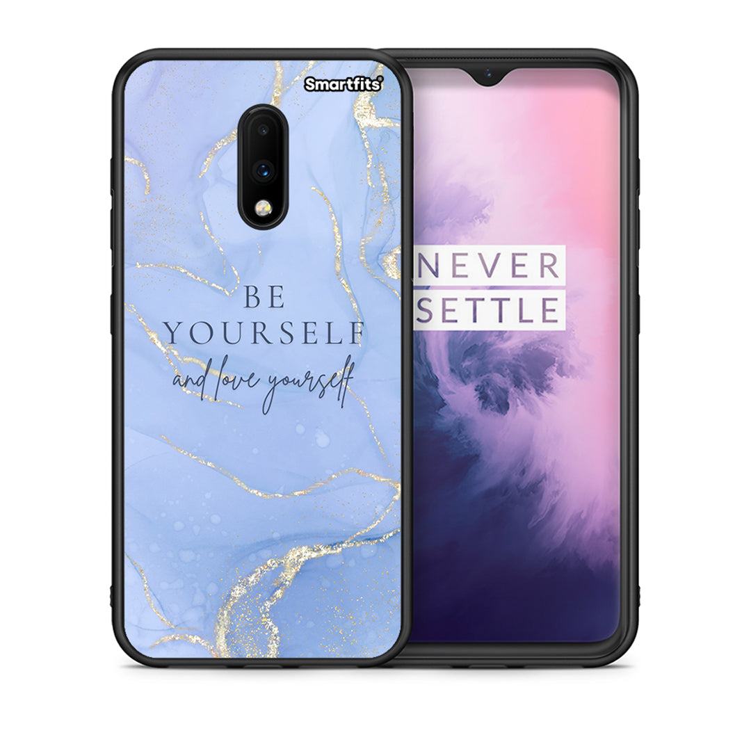 Θήκη OnePlus 7 Be Yourself από τη Smartfits με σχέδιο στο πίσω μέρος και μαύρο περίβλημα | OnePlus 7 Be Yourself case with colorful back and black bezels