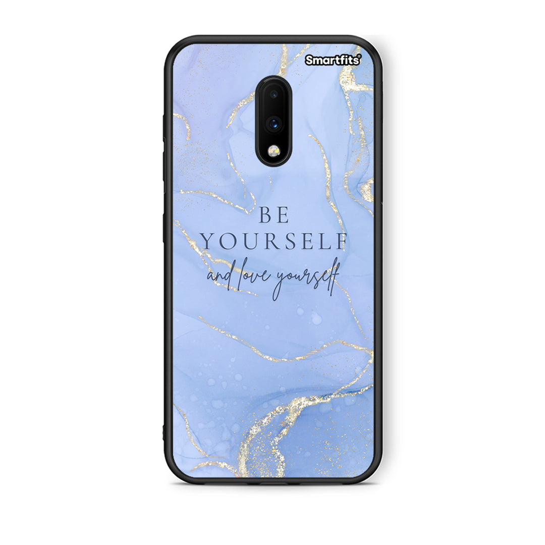 OnePlus 7 Be Yourself θήκη από τη Smartfits με σχέδιο στο πίσω μέρος και μαύρο περίβλημα | Smartphone case with colorful back and black bezels by Smartfits