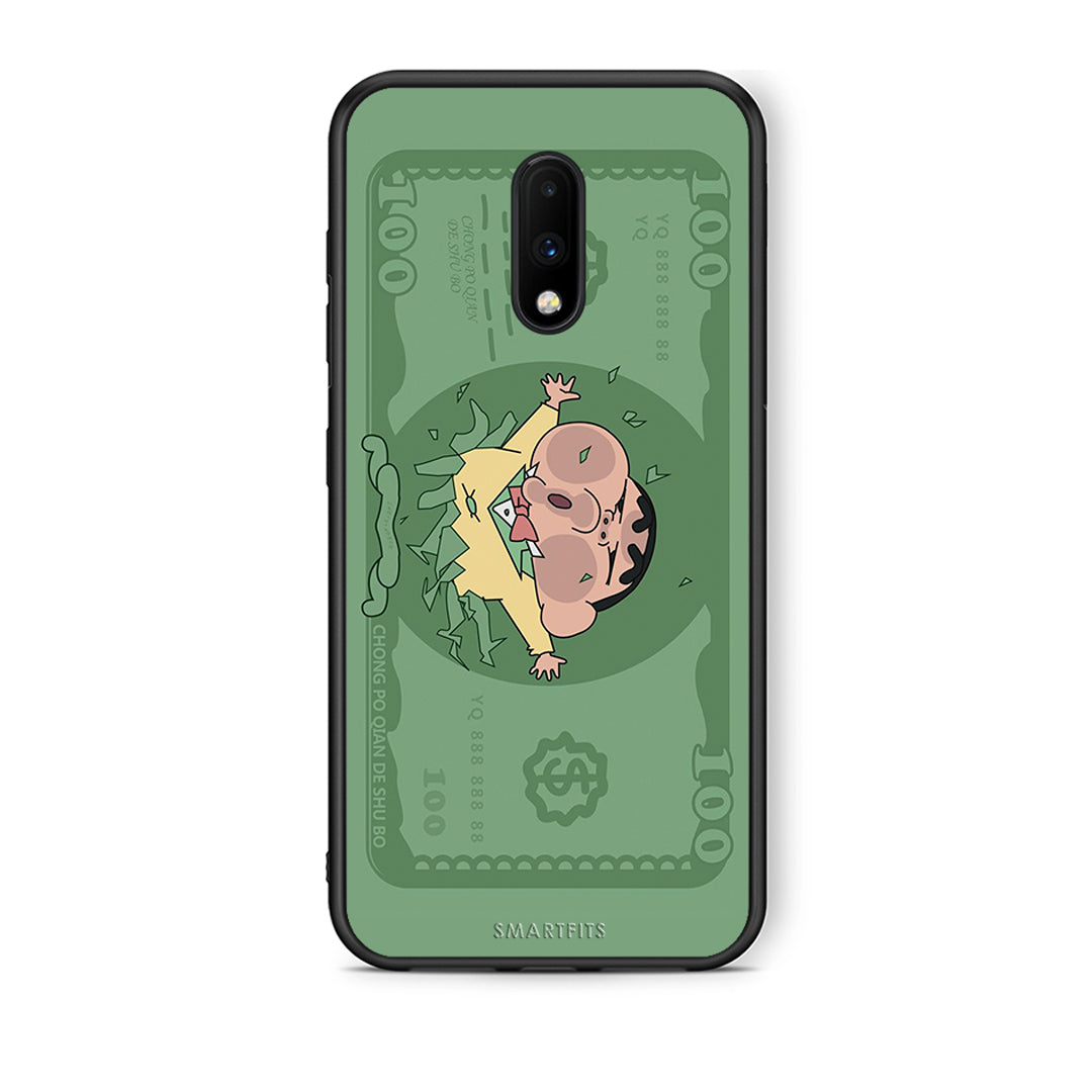 OnePlus 7 Big Money Θήκη Αγίου Βαλεντίνου από τη Smartfits με σχέδιο στο πίσω μέρος και μαύρο περίβλημα | Smartphone case with colorful back and black bezels by Smartfits