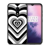 Thumbnail for Θήκη OnePlus 7 Black Hearts από τη Smartfits με σχέδιο στο πίσω μέρος και μαύρο περίβλημα | OnePlus 7 Black Hearts case with colorful back and black bezels
